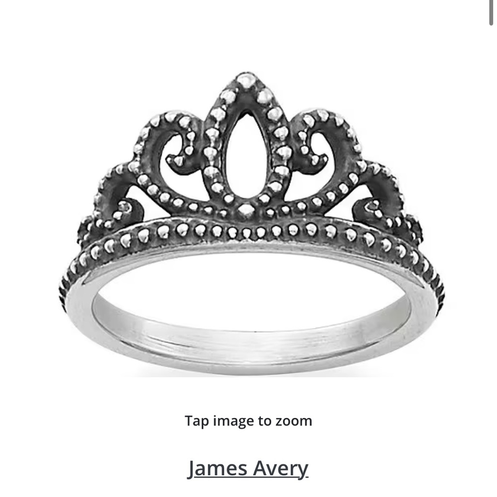 James Avery headed tiara ring